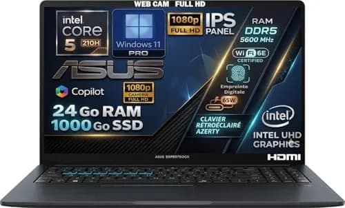 ASUS PC Portable Core i5-210H 15,6" FHD IPS 24 Go DDR5 / 1 To SSD