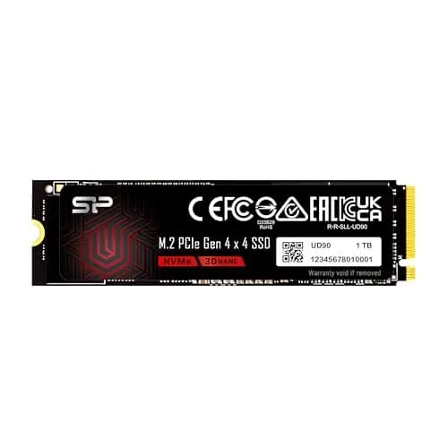 Silicon Power SP01KGBP44UD9005 UD9005 NVMe 4.0 Gen4 PCIe M.2 SSD R/W jusqu'à 5 000/4 800 Mo/s 1 To