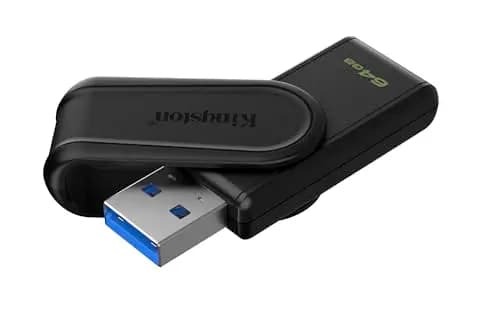 Kingston DataTraveler Exodia S Clé USB - 64Go - USB 3.2 Gen 1 - USB Type A - Noir/Noir - DTXS/64GB