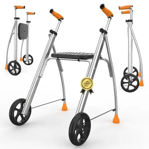 INDESmed Déambulateur 2 roues pliable
