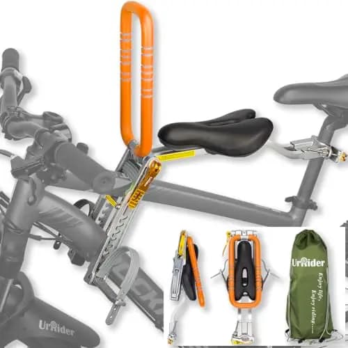 UrRider Nouveau siège de vélo pour Enfant de Mise à Niveau, Pliable, Portable, Porte-vélo pour Enfant à Montage Avant à dégagement Rapide sans Outil…