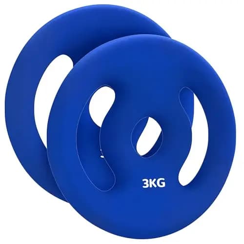 SPORTNOW Disques de Musculation 2 x 3 kg avec Poignées