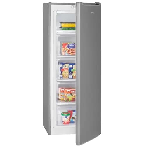 Bomann Congélateur 143 cm | 4 étoiles | Plage de température : ≤ -18 °C | Silencieux 40 dB | Charnière de porte interchangeable | 168L | GS 7364 inox