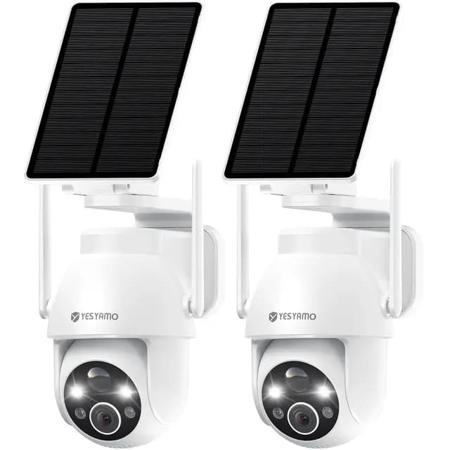 YESYAMO 2K Caméra Extérieure Solaire