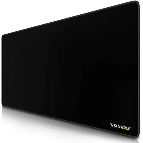 TITANWOLF Tapis de Souris de Jeu XXL 900 x 400 mm Titanium Wolf XXL Tapis de Souris à Motif de Loup Taille XL Améliore la précision et la Vitesse pour Souris et Clavier Roccat Razer Logitech