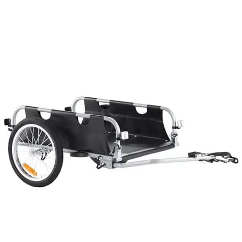 VEVOR Remorque de vélo avec capacité de charge de 88/100/72,6 kg, chariot de vélo robuste, pliable et compact avec attelage universel