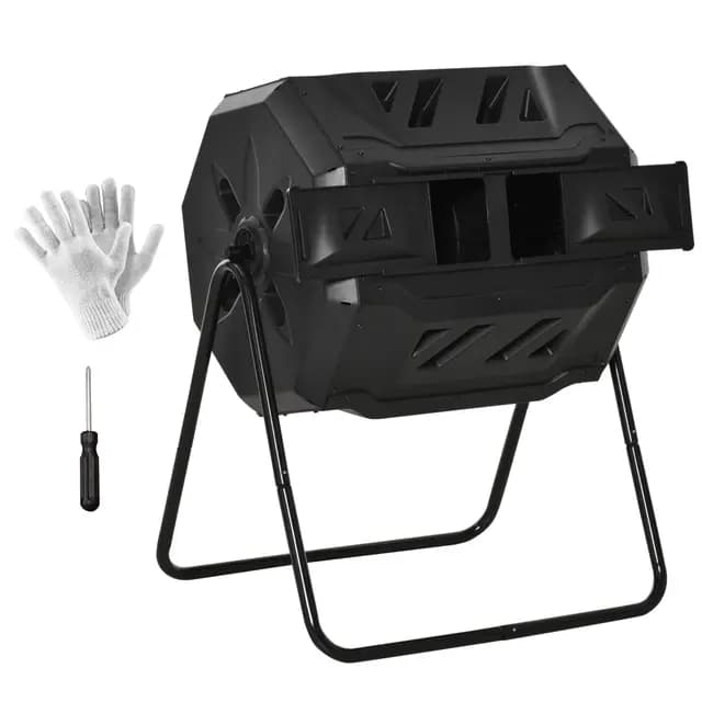 Outsunny 160L Composteur Rotatif