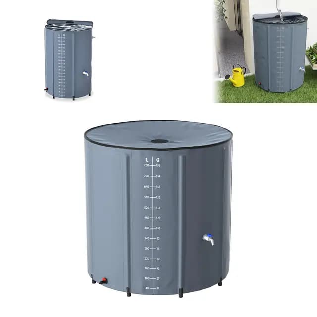 LZQ Récupérateur d'eau pliable 750L