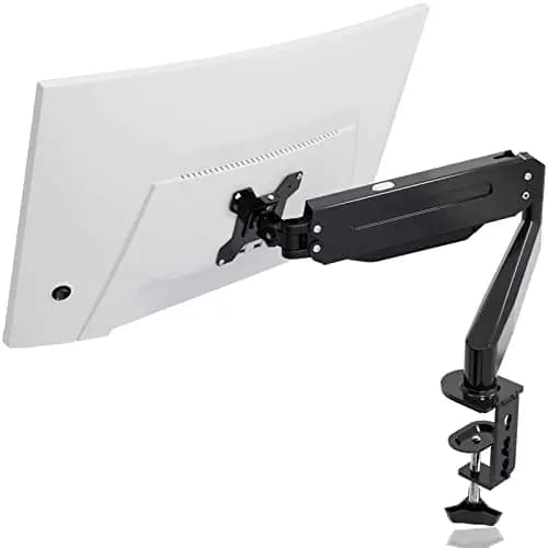 suptek Support Ecran PC Bras pour Moniteur Simple avec Ressort à Gaz,17 à 32 Pouces,Pivotement, Rotation, Bras pour Moniteur jusqu'à 10 kg, VESA 75/100 mm, Support Ecran PC Bureau, Pied Ecran PC-MD8