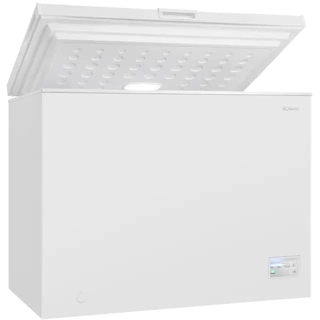 Bomann Congélateur Coffre 198L Blanc GT7356-4 Étoiles, Éclairage LED, Contrôle Électronique, Super Congélation, Capacité de Congélation 12 kg/24h, Dimensions 84,5 x 102,6 x 61,6 cm