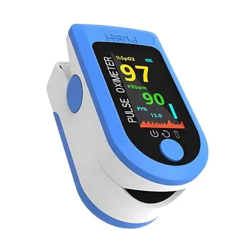Oxymétre de Doigt Professionnel, Saturometre de Pouls, Moniteur de Fréquence Cardiaque, Oxymétre de Pouls, Écran LED Couleur Mesure SpO2 et PR, 2 AAA Piles Non Incluses