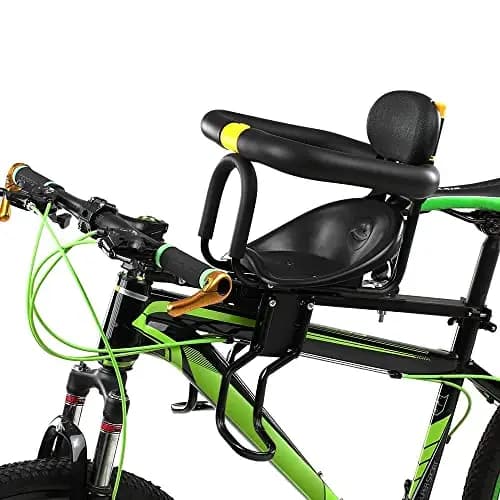 Siège enfant de vélo - Siège vélo pour enfant avant - Siège de sécurité avec poignée de sécurité pour enfants de 1 à 7 ans - Convient pour les VTT, vélos, véhicules électriques