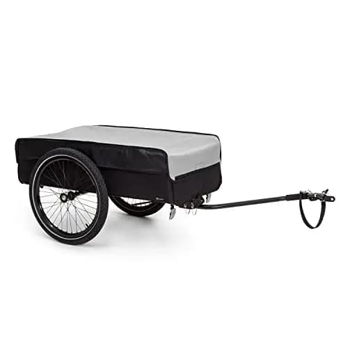 Klarfit Remorque Velo Cargo, Charette Velo à 2 Roues, Remorque Vélo pour Bicyclette, Kit de Fixation pour Remorques en Acier avec Attelage et Support, Chariot Etanche pour Camping, Bagages, Trekking