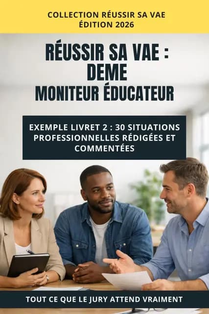 VAE DEME Moniteur Éducateur Livre