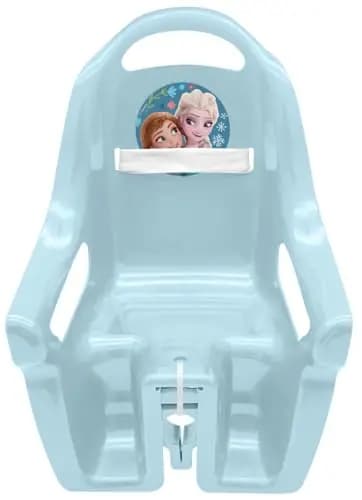 Stamp- Porte poupée LA Reine des NEIGES II Anna, Elsa, RN246500, Bleu, 20cm avec système de Fixation Universelle, se Fixe sur Tout Type de Guidon Sangle Velcro pour Tenir la poupée.