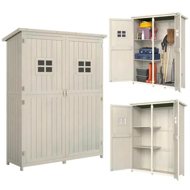 Outsunny Abri de Jardin Bois Gris