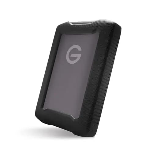 G-Drive ArmorATD 6 to, Disque HDD Externe Portable, Durable et Robuste, jusqu'à 130 Mo/s, USB-C (5 Go/s), USB 3.2 Gén 1, Thunderbolt 3