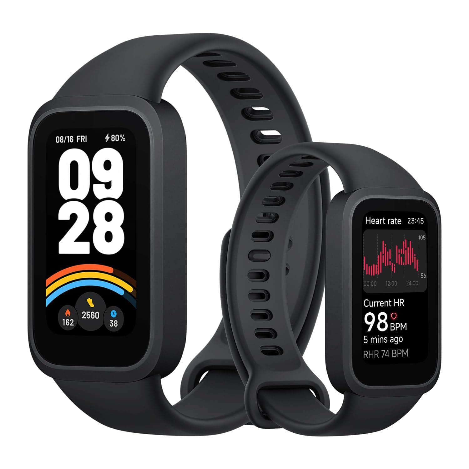 XIAOMI Smart Band 9 Active, Bracelet connecté pour Le Sport, Montre, écran TFT 37mm, taux de rafraîchissement élevé de 60 Hz, autonomie de 18 Jours,5 ATM, iOS et Android, Noir