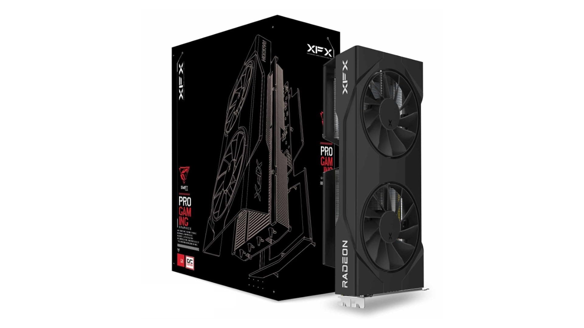 XFX Swift AMD Radeon RX 9060 XT OC Gaming Edition avec 16 Go GDDR6 HDMI 2xDP, AMD RDNA™ 4 (RX-96TSW16BQ)