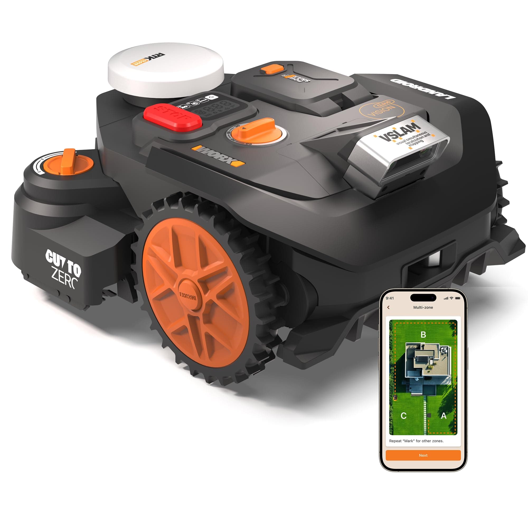 WORX Vision Cloud 2WD Robot Tondeuse WR306E