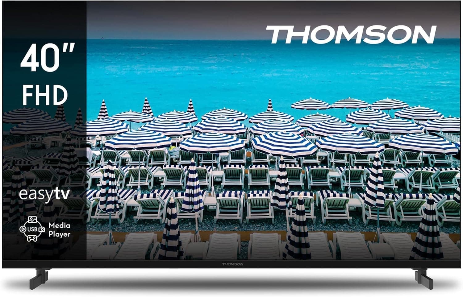 THOMSON TV 40 Pouces (101 cm) FHD Easy TV, Téléviseur LED (Non-Smart), Triple Tuner (DVB-T/T2/C/S/S2), Dolby Audio, Mode Hôtel, Lecteur Multimédia, Télécommande Rétroéclairée, 3X HDMI - 40FD2S13 – Image 1