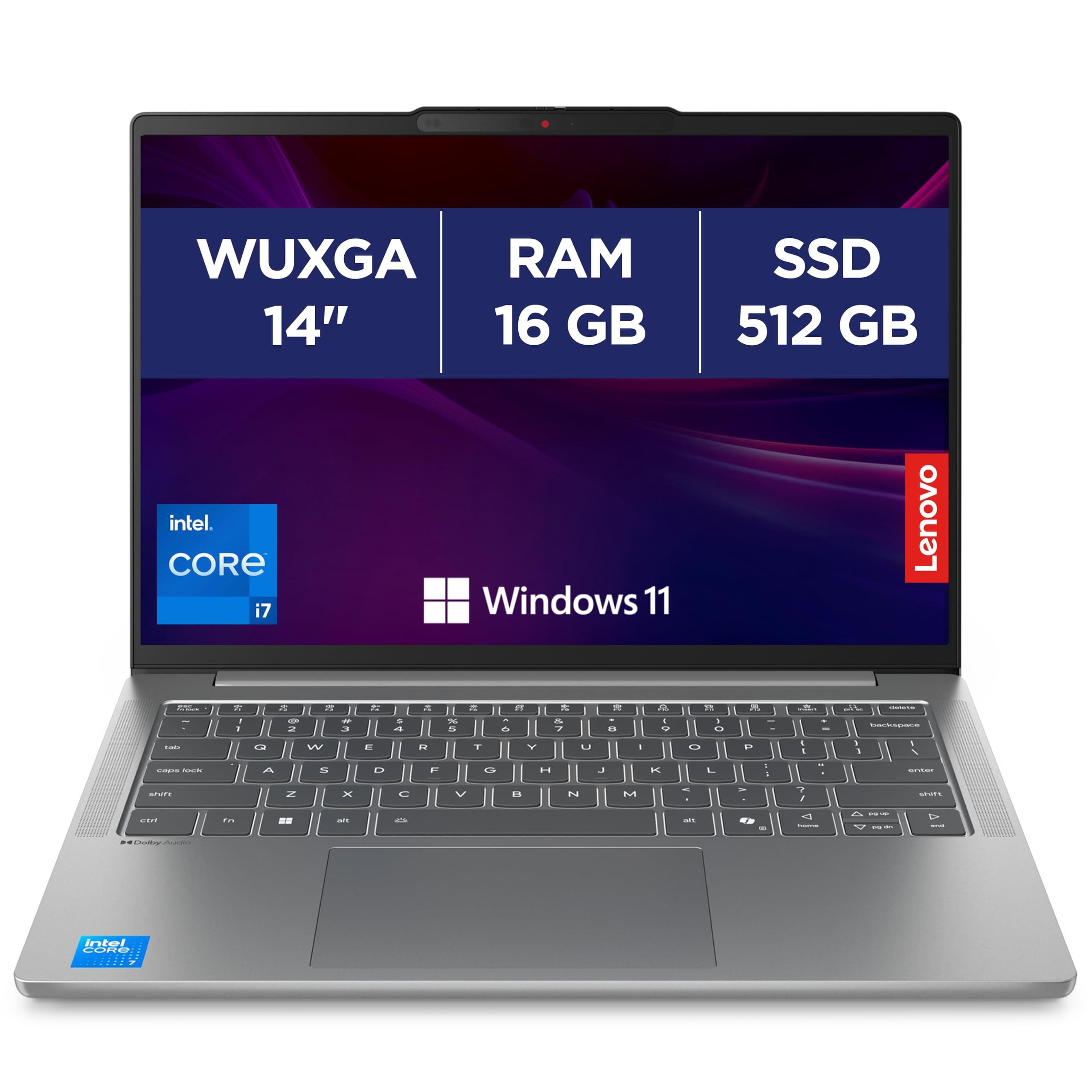 Lenovo IdeaPad Slim 5 14IRH10 - Ordinateur Portable 14'' WUXGA (Intel Core i7-13620H, RAM 16Go, SSD 512Go, Intel UHD Graphics, Windows 11 Home) Clavier AZERTY, Écouteurs et Souris Inclus - Gris – Image 1