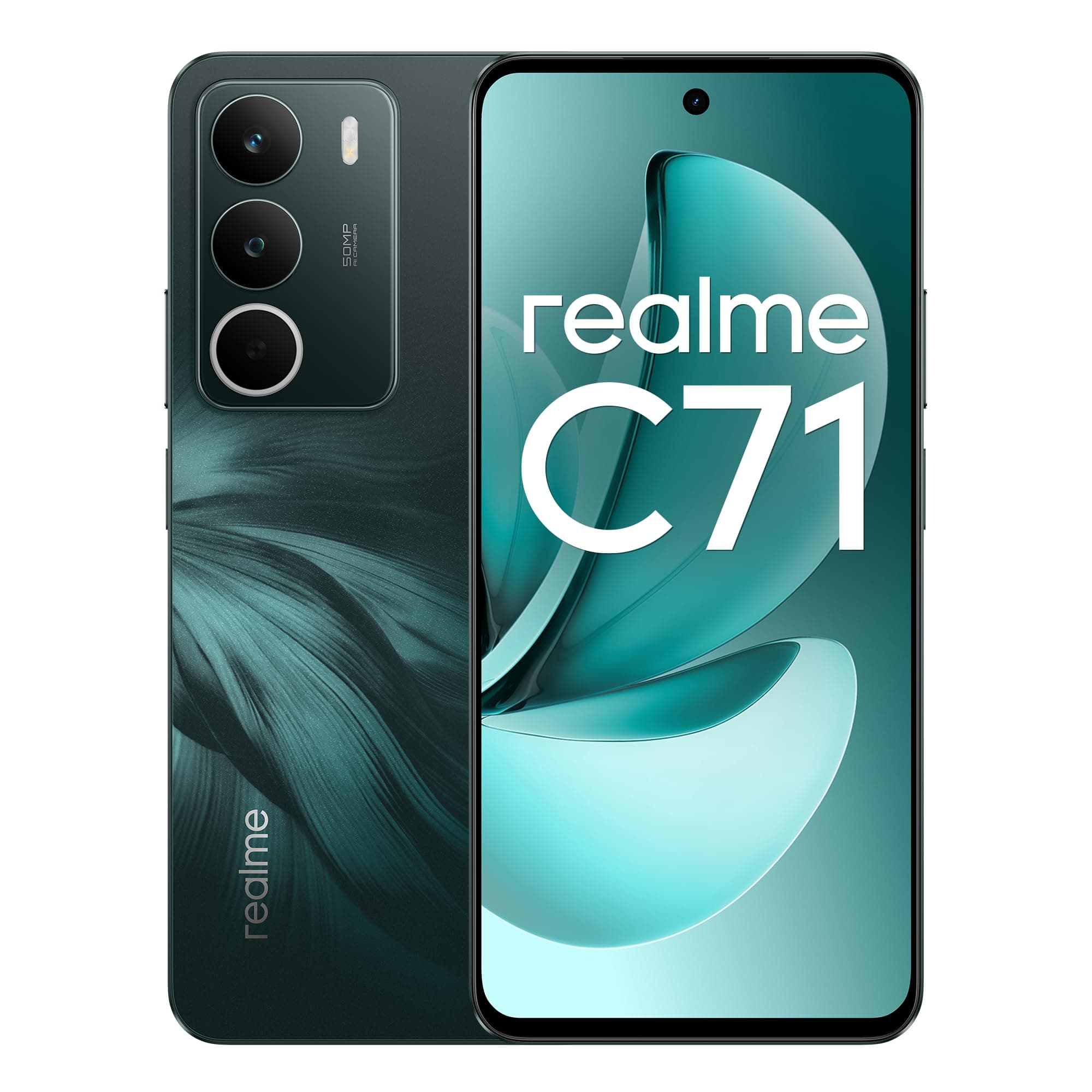 realme C71 Smartphone 4G,6+128GB,Batterie 6000 mAh,45W Charge,Appareil Photo AI 50MP, 24 Go de RAM Dynamique,120 Hz Display,Résistance aux Chocs et à l'eau,Vert (sans Adaptateur)