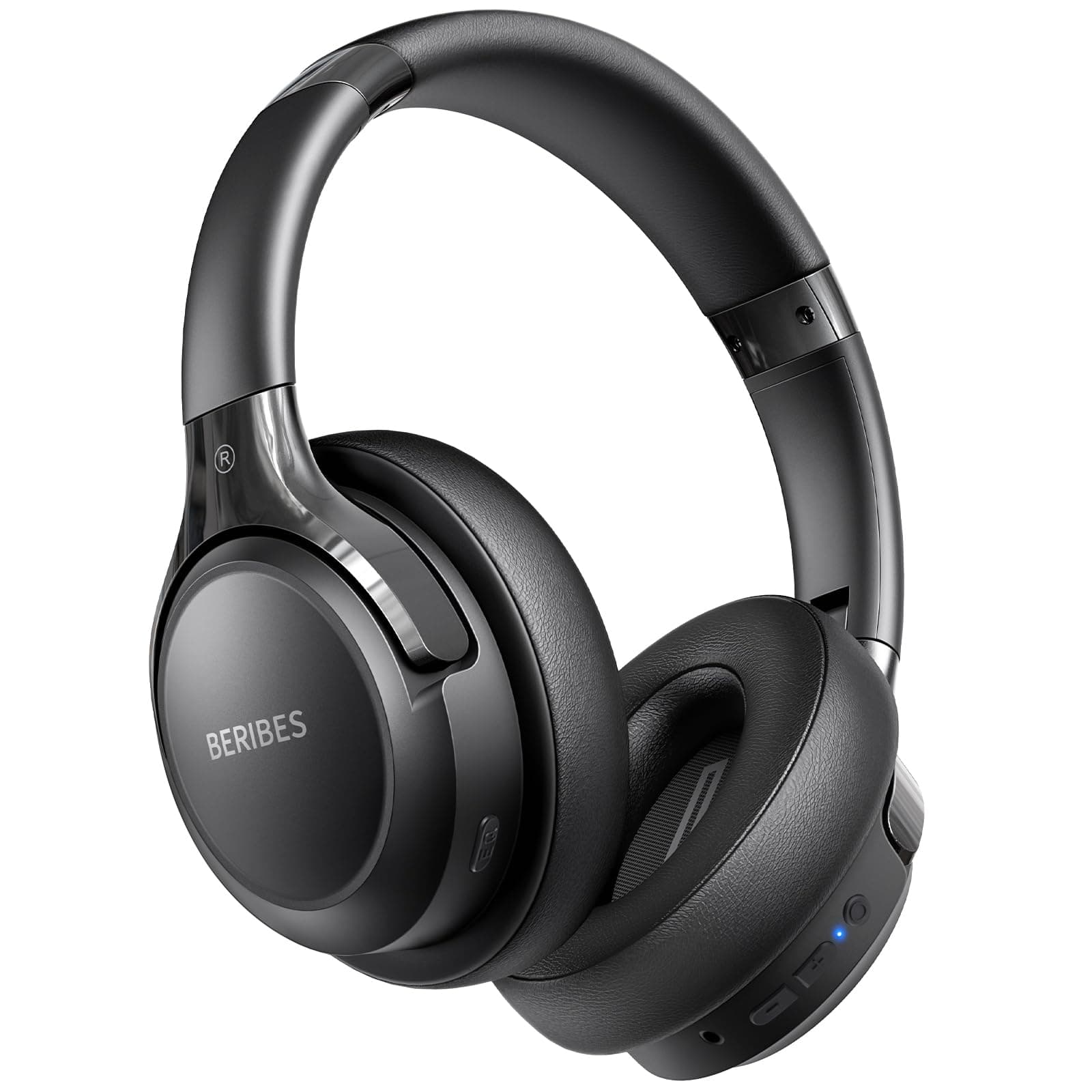 BERIBES Casque Bluetooth sans Fil - Durée de Lecture : 65 h -avec Micro 6 Modes EQ - Style Around-Ear - avec Microphone - pour iPhone/iPad/Android/Ordinateurs Portables – Image 1