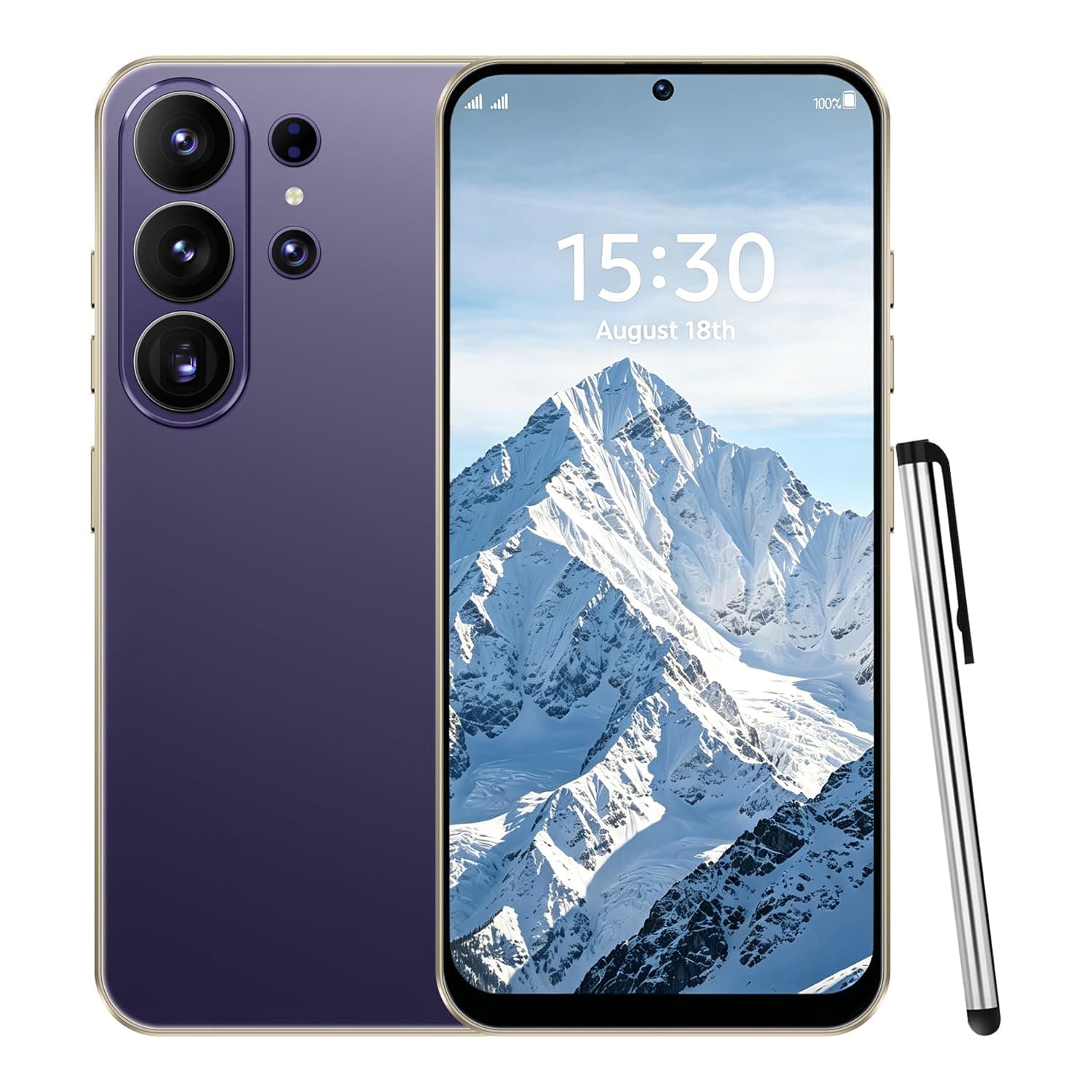 4G Smartphone, Écran HD+ 6.6" Incell, 4GB RAM+32GB ROM(TF 256GB), Batterie 5000mAh, Android 12, Double Nano SIM, Caméra 16MP+13MP, Déverrouillage Facial, OTG (Violet)