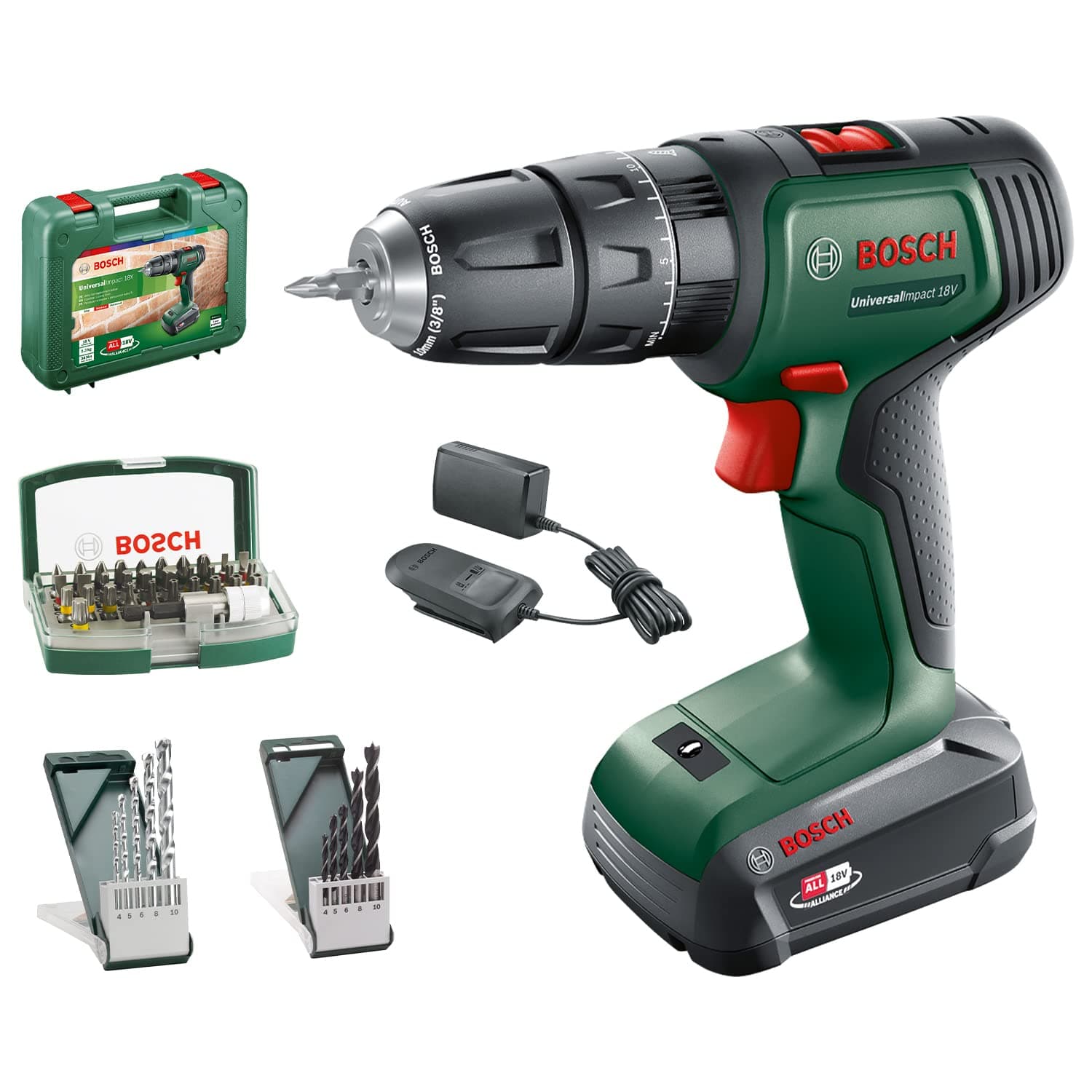 Bosch perceuse à percussion sans fil UniversalImpact 18V (1 Batterie