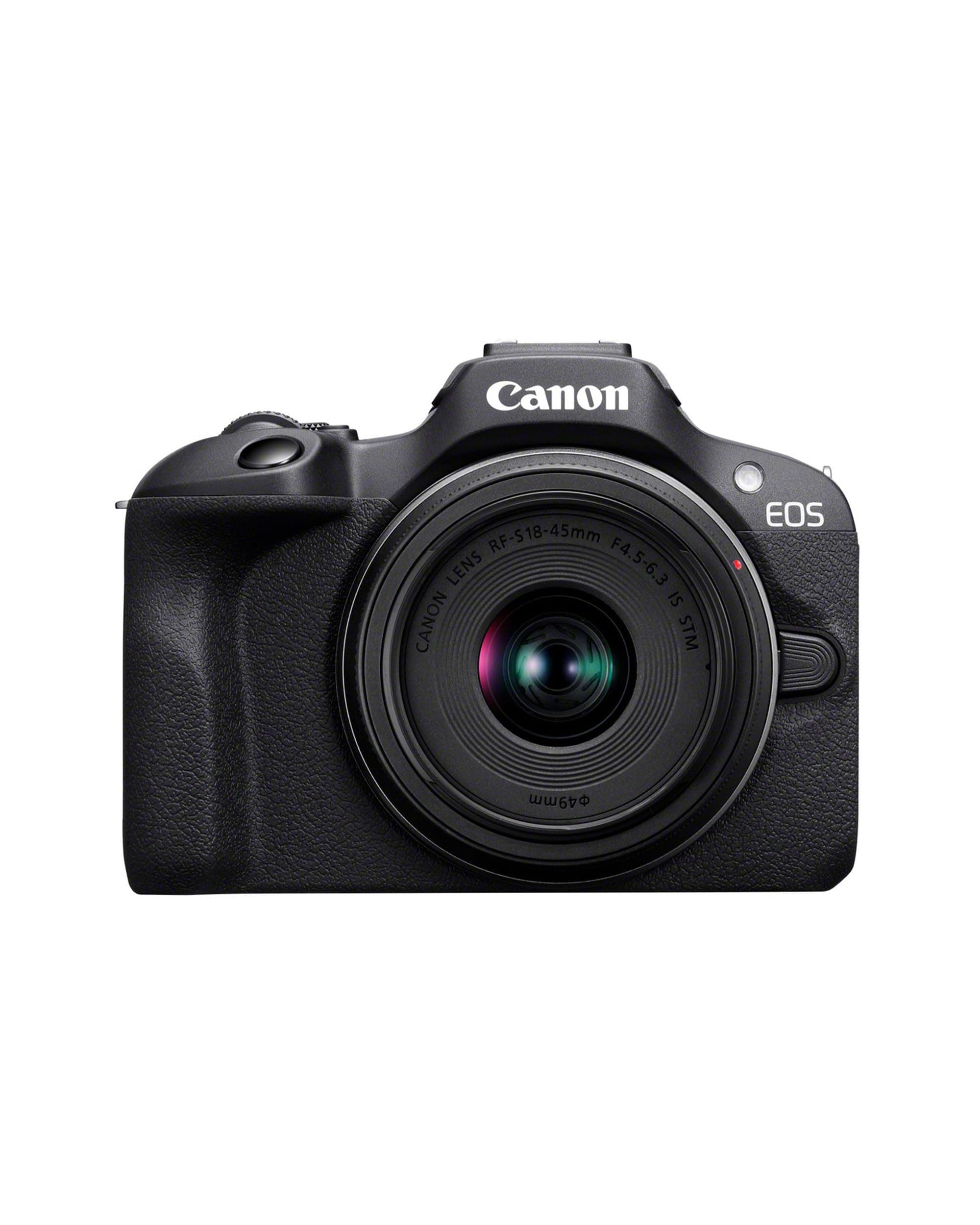 Canon EOS R100 (Boîtier)+Objectifs pour Hybride RF-S 18-45mm & RF-S 55-210mm, Appareil Photo APS-C de 24,1 Mpx, AF CMOS Dual Pixel, Vidéo 4K, Prise de Vue en Continu jusqu'à 6,5 IPS, Wi-Fi & Bluetooth