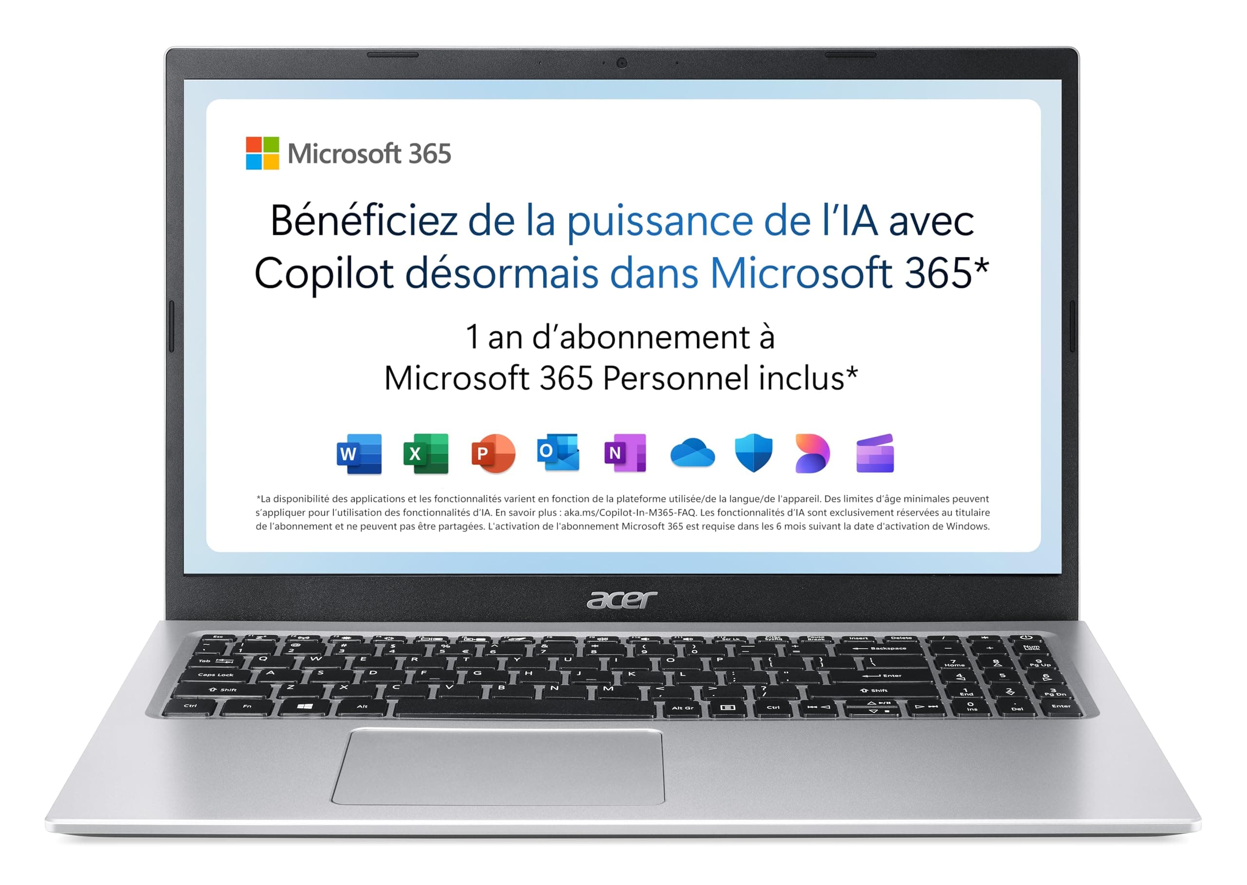 Acer Aspire 1 A115-32-C3AK Ordinateur Portable 15,6'' Full HD, PC Portable (Intel Celeron N4500, RAM 4 Go, 128 Go eMMC, Intel UHD Graphics, Windows 11 ) - Clavier AZERTY (Français), Laptop Gris – Image 1