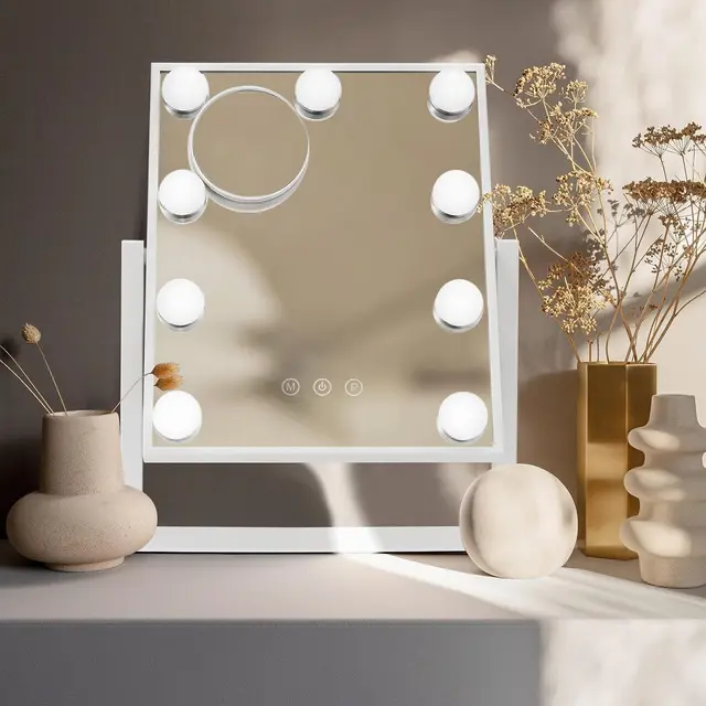 Ovshnrr Miroir de Maquillage LED