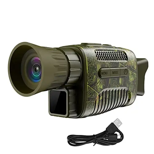 Lunettes de Vision Nocturne NV650C 7 Niveaux Infrarouge Dispositif Vision Nocturne Lunettes 1080P 4X Zoom Numérique Jour Nuit Photo Vidéo Télescope Monoculaire Télescope pour la chasse, le camping et