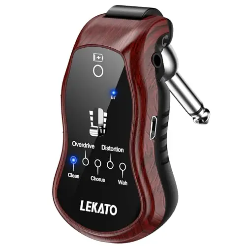 LEKATO Mini amplificateur de Guitare de Poche Rechargeable avec récepteur Bluetooth