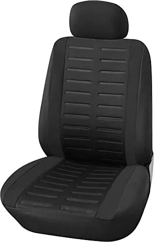 Upgrade4cars Housse de Siège de Voiture Avant pour Conducteur | Couvre Siege Universelle en Noir | Accessoire Auto Universel
