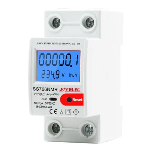 Compteur Électrique Monophasé, Fonction de réinitialisation,Consommation avec Écran LCD,10(60) A 230V affichage de la consommation d'énergie