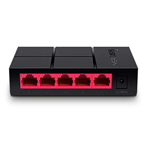 Mercusys TP-Link MS105G Switch Ethernet 5 Ports, Switch RJ45, Hub RJ45 pour la Maison et Le Bureau, Plug-and-Play, Montage sur Bureau, boîtier en Plastique