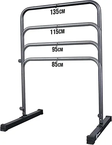 Eric Flag - Barre de Traction/Calisthenics Ajustable à 4 Hauteurs pour la Musculation, Street Workout, Gymnastique - Barre de Traction sans Fixation en Acier pour Home Gym, Tractions, Front Lever