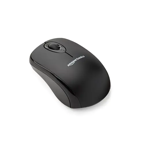 Amazon Basics Souris d’ordinateur sans fil avec nano-récepteur USB - noir