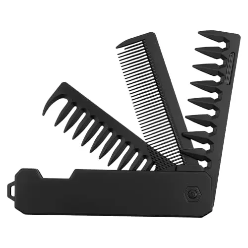 JRILUO Peigne Pliable 3 en 1