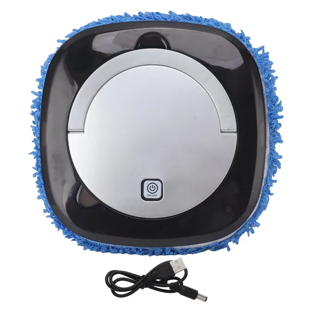 Robot Laveur De Sol, Laveur Sol Automatique, Aspirateur Robot, avec Aspirateur à Réservoir d'eau Et Robot De Nettoyage, pour Sols Durs, Poils d'animaux Et Tapis (Argent)