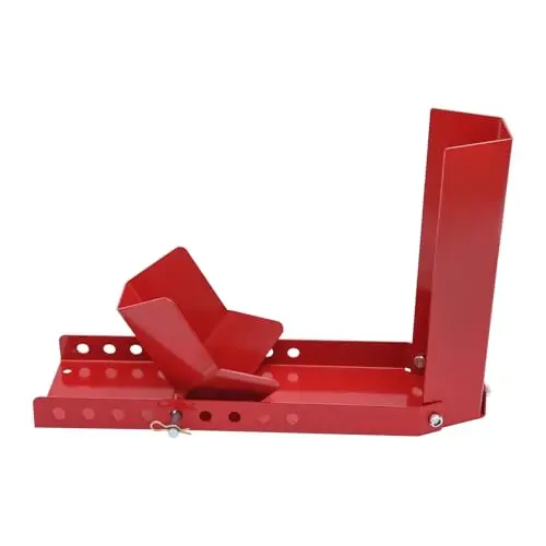 Support de montage pour moto, bascule de moto jusqu'à une capacité de charge de 500 kg, convient pour pneus de 8 à 24 pouces, 60 x 16 x 40 cm (rouge)