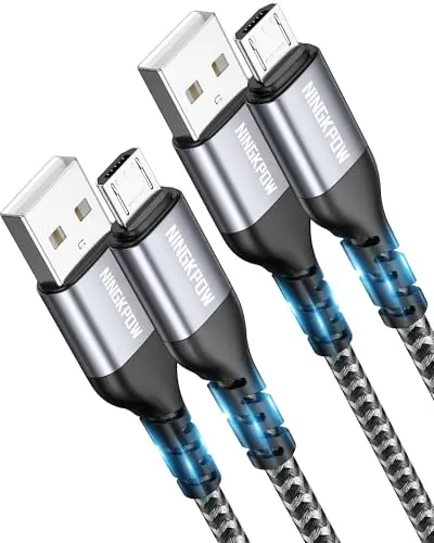 NINGKPOW Câble Micro USB Nylon Tressé