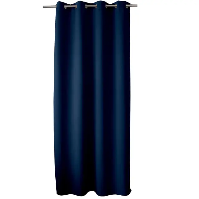 ED ENJOY HOME Rideau Occultant avec Œillets argentés, Bleu Marine, 140x240cm, 100% Polyester, Tissu Certifié Oeko-TEX, Collection Réglisse