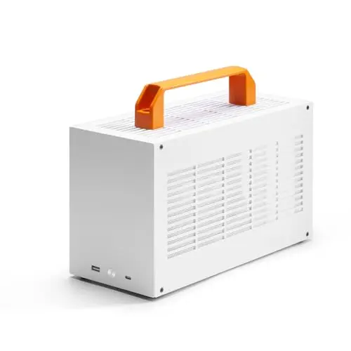Boîtier Gaming Mini-ITX Portable SGPC | 7L SFF | Panneau Acrylique | GPU ≤300mm | CPU Cooler ≤56mm | Alimentation SFX | USB 3.0 & Type-C Avant | Panneau Acrylique & Poignées Incluses(7.1L no Riser)