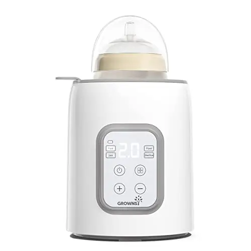Bottle Warmer, GROWNSY 8-in-1 Fast Baby Milk Warmer with Timer for Breastmilk Or Formula, Accurate Temperature Control, with Defrost, Sterili-Zing, Keep, Heat Baby Food Jars Function