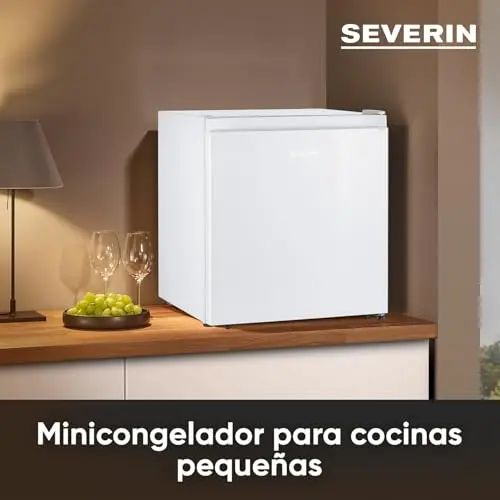 SEVERIN Mini Congélateur Mini Bar, Petit Congélateur Pose Libre, Congelateur compact de Largeur 44,5 cm, 32 Litres, Classe énergétique E, 148 kWh/an, Blanc, GB 8886