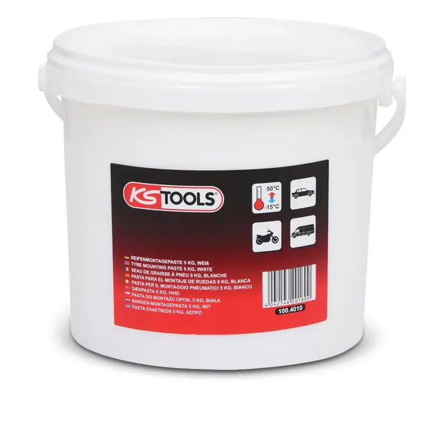 KS TOOLS - 100.4010 - Seau de Graisse à Pneu 5kg - Pâte de Montage Pneu pour démonte Pneu