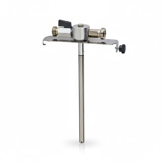 Adaptateur de canette 5 l en acier inoxydable avec robinet d'arrêt